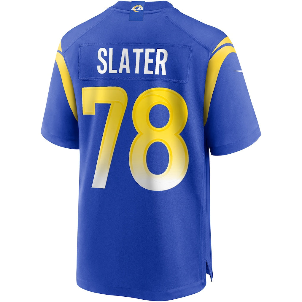 Punc LA.Rams #78 Jackie Slater Royal Game Retired Player Jersey