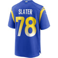 Punc LA.Rams #78 Jackie Slater Royal Game Retired Player Jersey