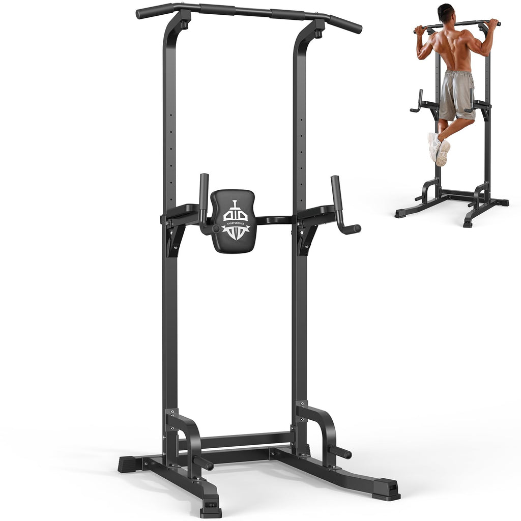 SPORTSROYALS Free Standing Pull Up Bar, Power Tower for Home Gym Training | Sturdy Free Standing Workout Station for Pull-Ups, Dips, Leg Raises and Full-Body Home Gym Strength Training