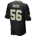 Punc NO.Saints #56 Demario Davis Black Game Jersey