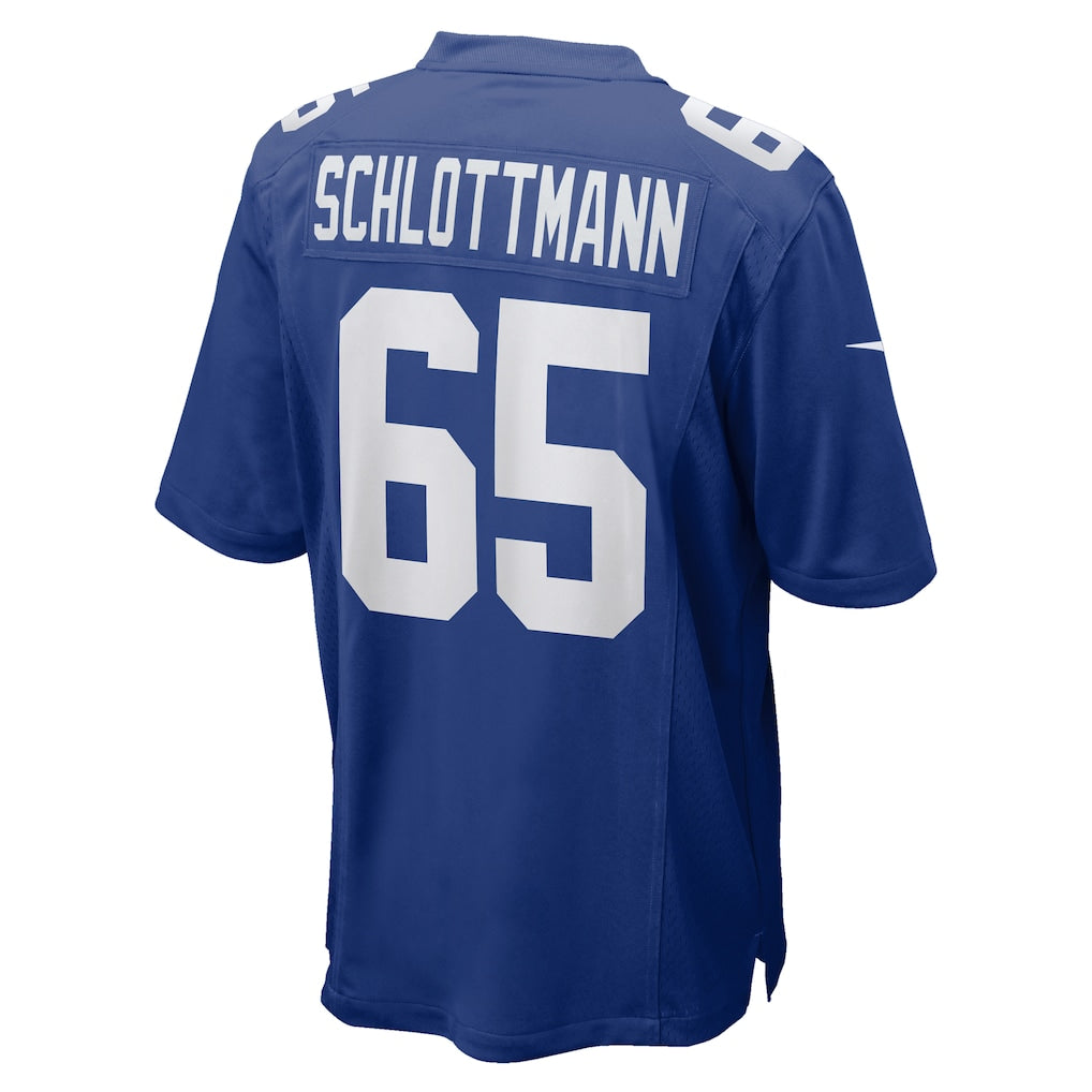 Punc NY.Giants #65 Austin Schlottmann Royal Team Game Jersey