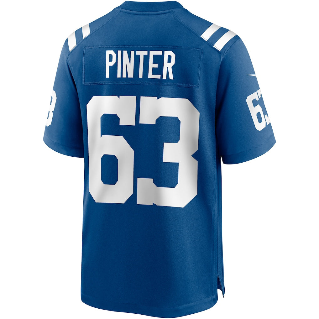 Punc IN.Colts #63 Danny Pinter Royal Game Jersey