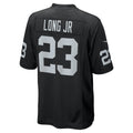 Punc LV.Raiders #23 David Long Jr. Black Team Game Jersey