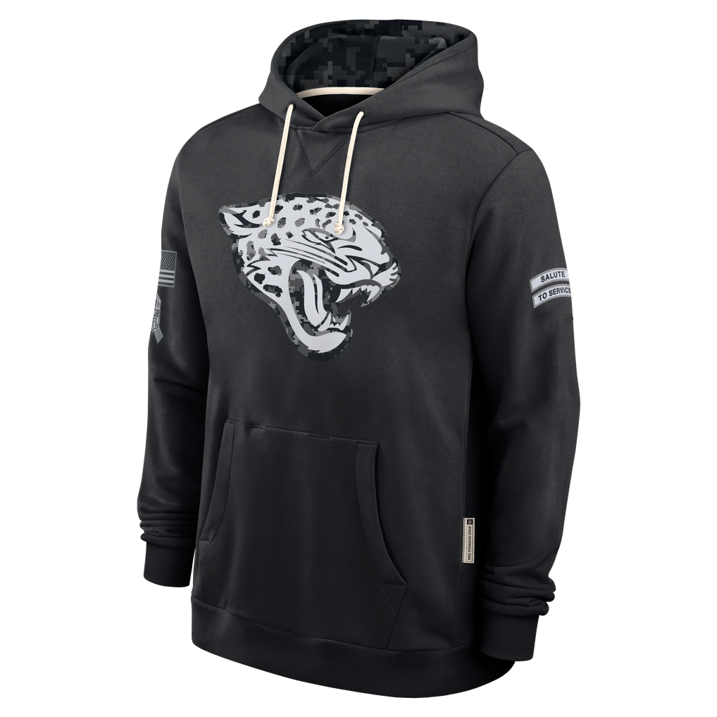 Punc J.Jaguars Black 2026 Salute to Service Sideline Dri-FIT Pullover Hoodie Jerseys