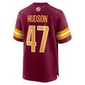 Punc W.Commanders #47 Khaleke Hudson Burgundy Game Jersey