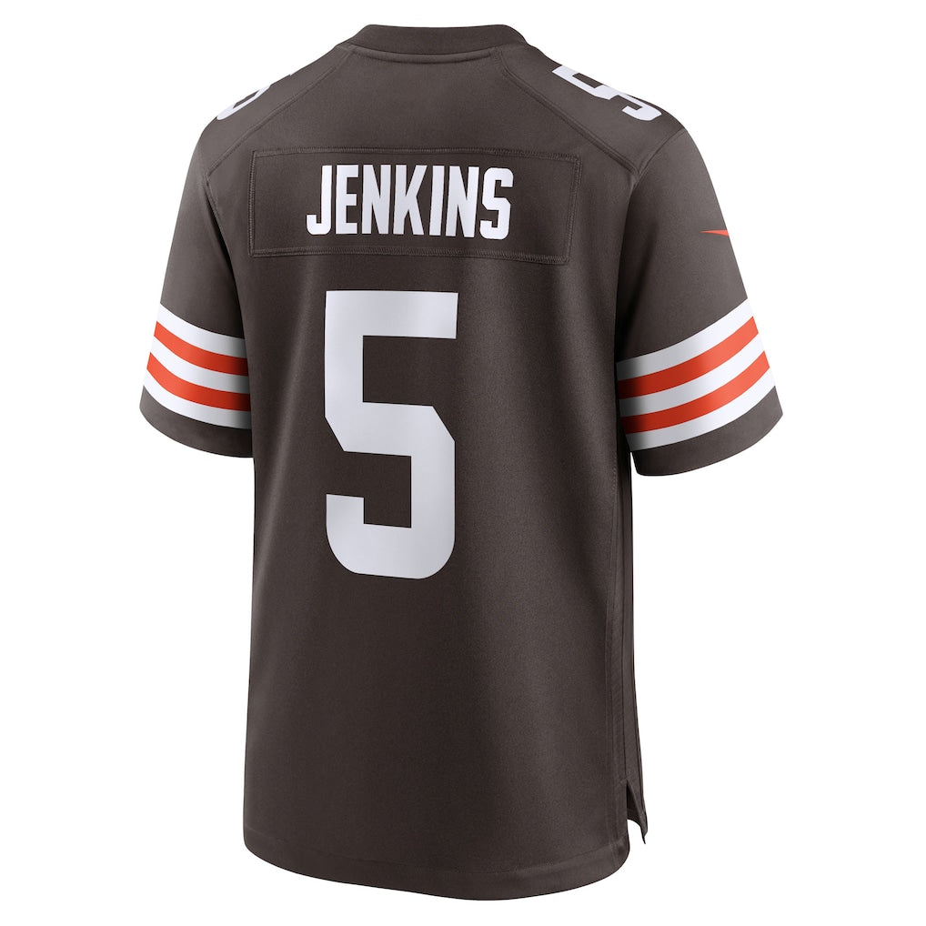 Punc C.Browns #5 Rayshawn Jenkins Brown Team Game Jersey