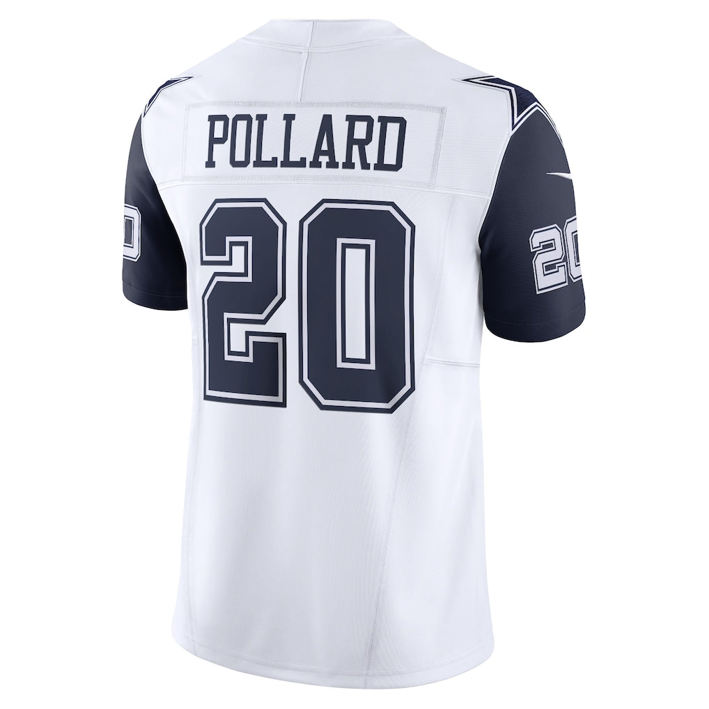 Punc D.Cowboys #20 Tony Pollard White Vapor F.U.S.E. Limited Jersey
