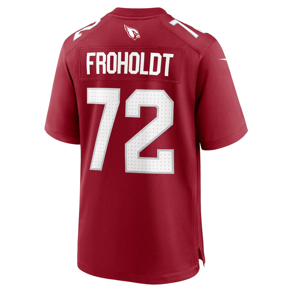 Punc A.Cardinals #72 Hjalte Froholdt Cardinal Team Game Jersey