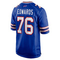 Punc B.Bills #76 David Edwards Royal Team Game Jersey
