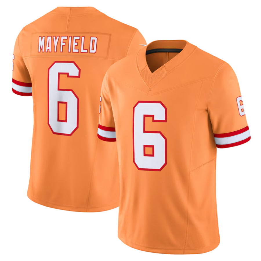 Punc #6 Baker Mayfield Player TB.Buccaneers Orange Vapor F.U.S.E. Limited Stitched Jerseys