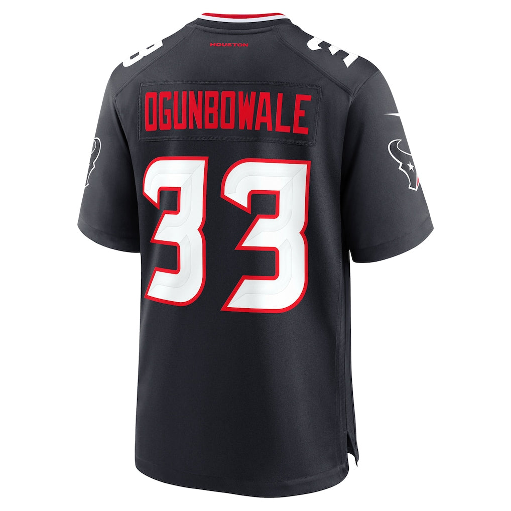 Punc H.Texans #33 Dare Ogunbowale Navy Team Game Jersey