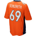 Punc D.Broncos #69 Mark Schlereth Orange Game Retired Player Jersey