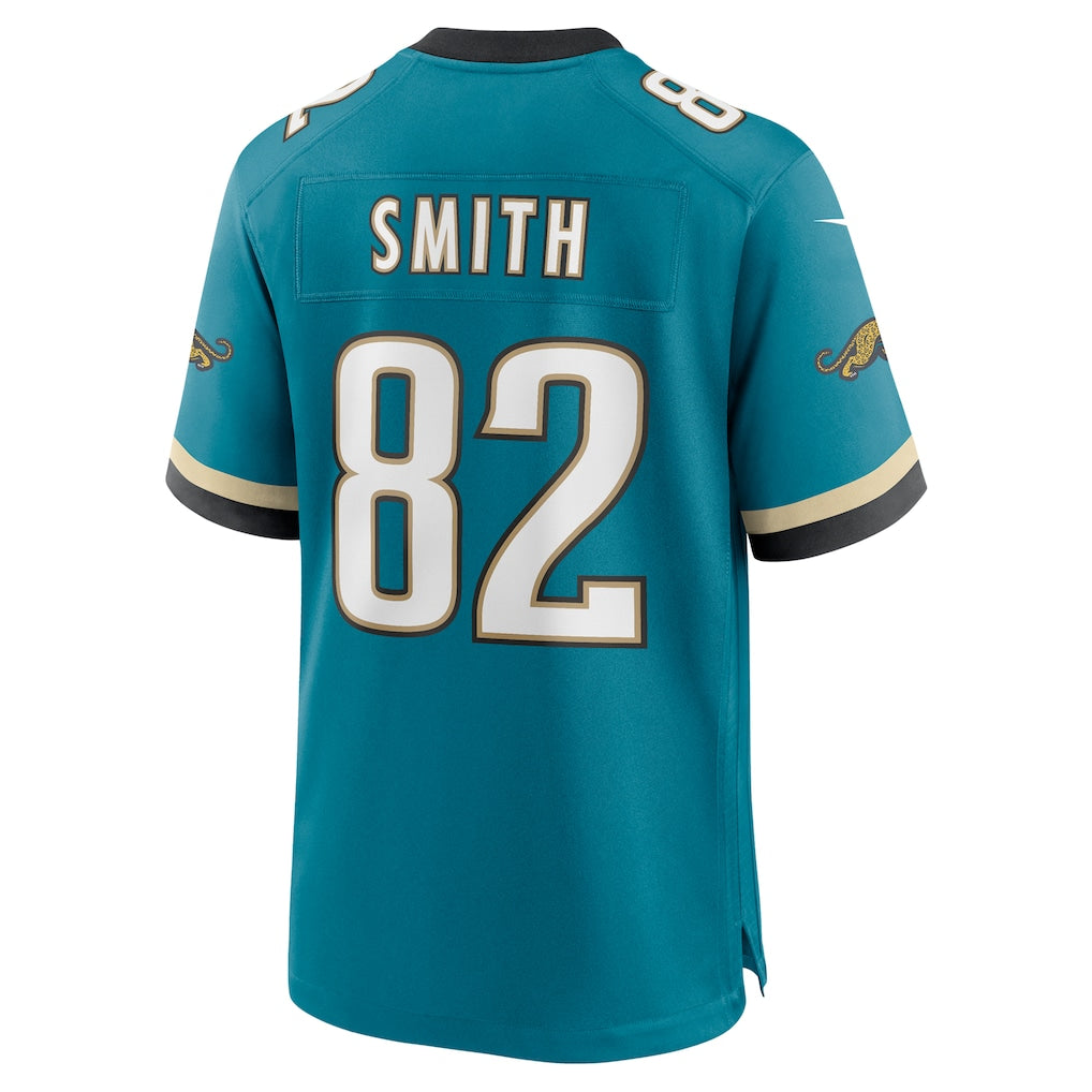 Punc J.Jaguars #82 Jimmy Smith Teal Retired Player Alternate Game Jersey