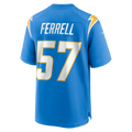 Punc LA.Chargers #57 Clelin Ferrell Powder Blue Team Game Jersey