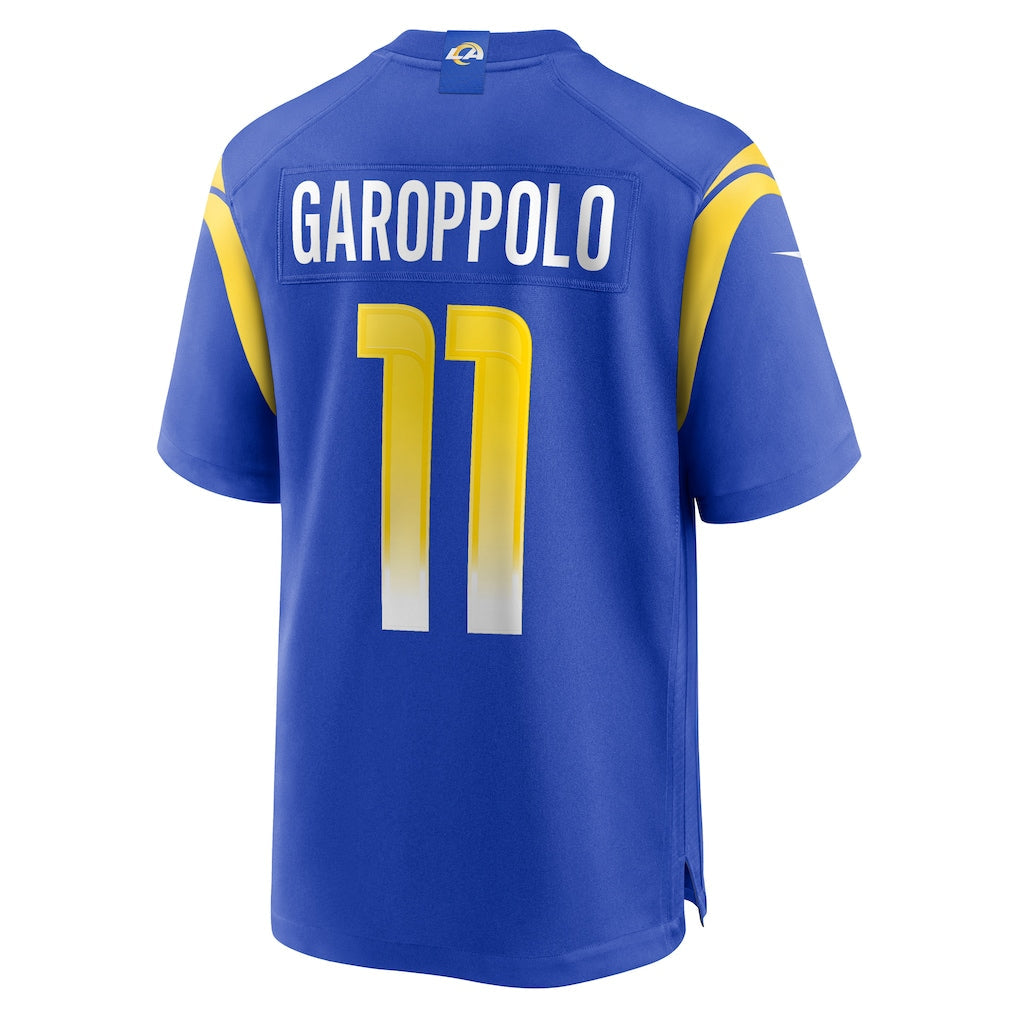 Punc LA.Rams #11 Jimmy Garoppolo Royal Game Jersey