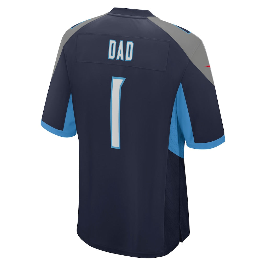 Punc T.Titans #1 Dad Navy Game Jersey