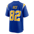 Punc LA.Chargers #82 Brenden Rice Royal 2nd Alternate Game Player Jersey