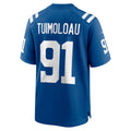 Punc IN.Colts #91 JT Tuimoloau Royal Team Game Jersey