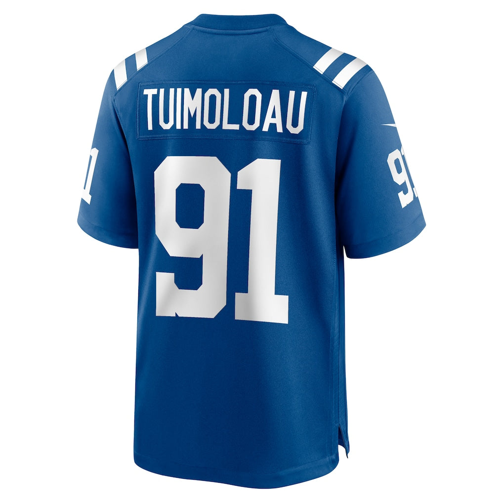 Punc IN.Colts #91 JT Tuimoloau Royal Team Game Jersey