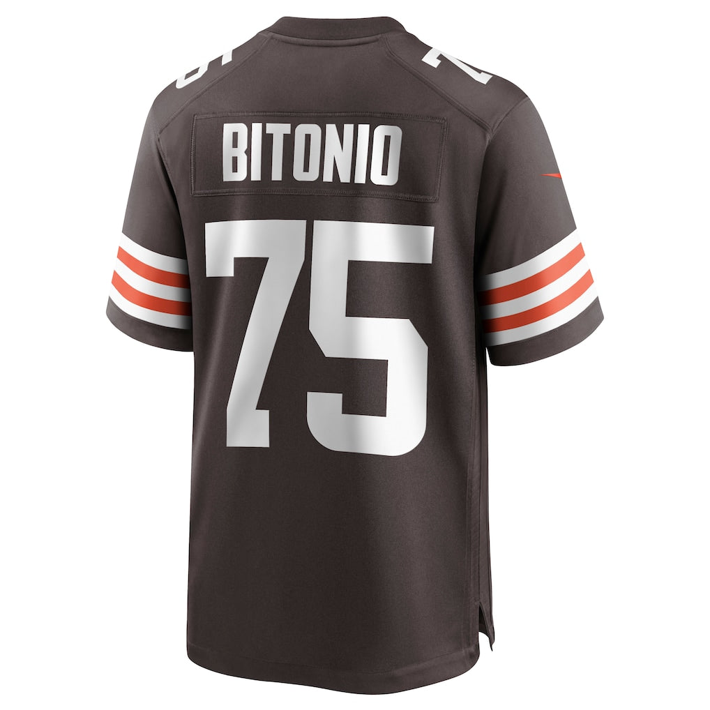 Punc C.Browns #75 Joel Bitonio Brown Game Jersey