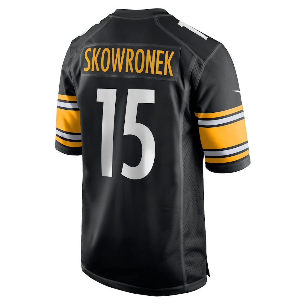 Punc P.Steelers #15 Ben Skowronek Black Team Game Jersey