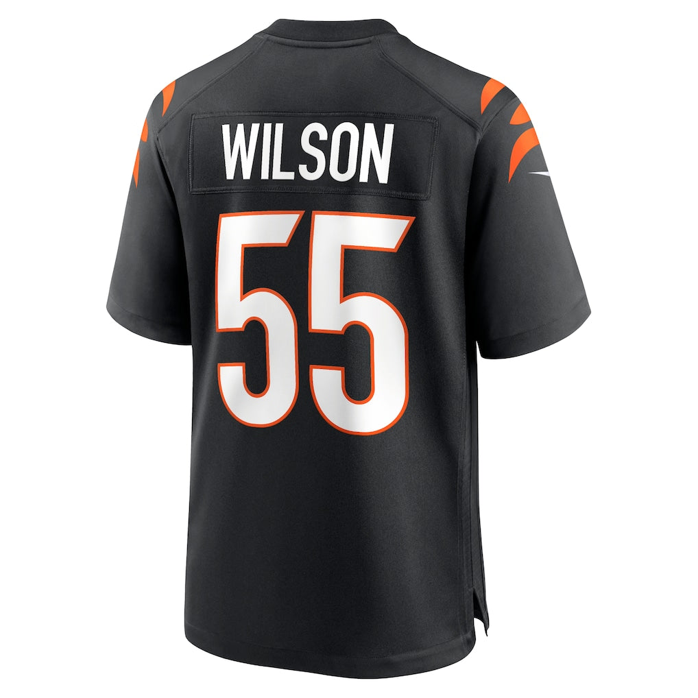 Punc C.Bengals #55 Logan Wilson Black Game Jersey
