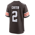 Punc C.Browns #2 DeAndre Carter Brown Team Game Jersey
