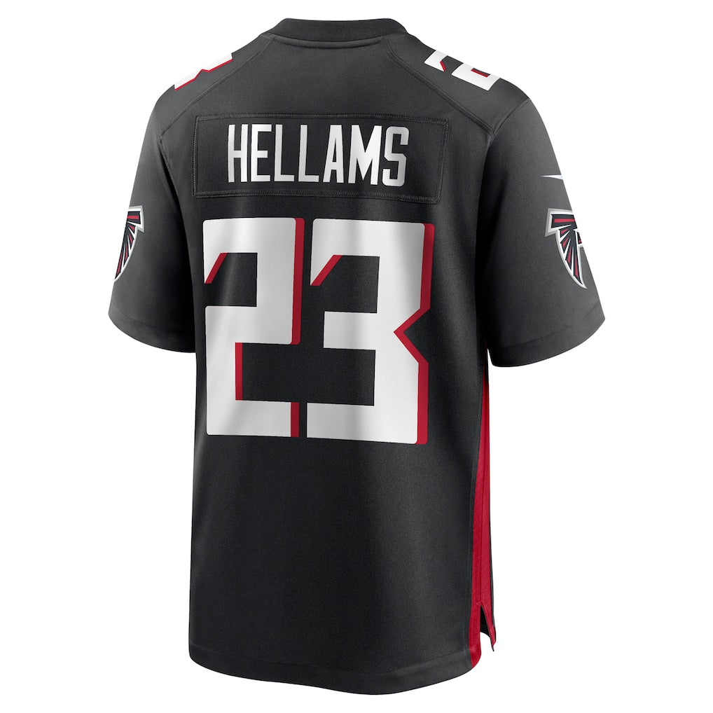 Punc A.Falcons #23 DeMarcco Hellams Black Team Game Jersey