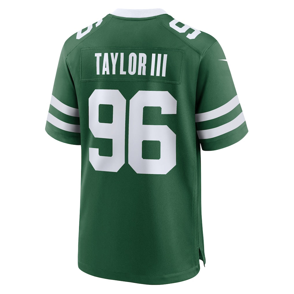 Punc NY.Jets #96 Leonard Taylor III Legacy Green Team Game Jersey
