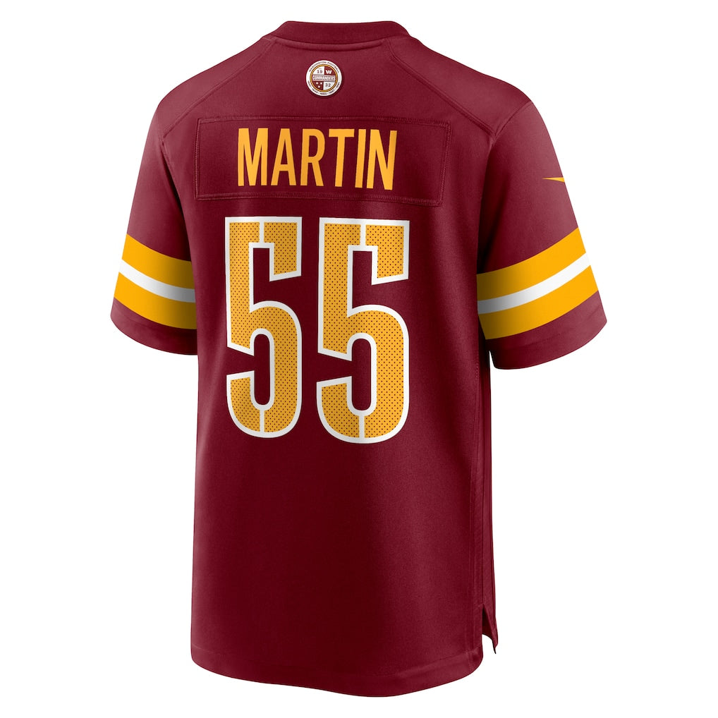 Punc W.Commanders #55 Jacob Martin Burgundy Team Game Jersey