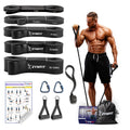 Pull Up Bands, Resistance Bands Set with Door Anchor, 5-Level Pull Up Assistance Bands for Working Out, Workout Bands for Home Gym