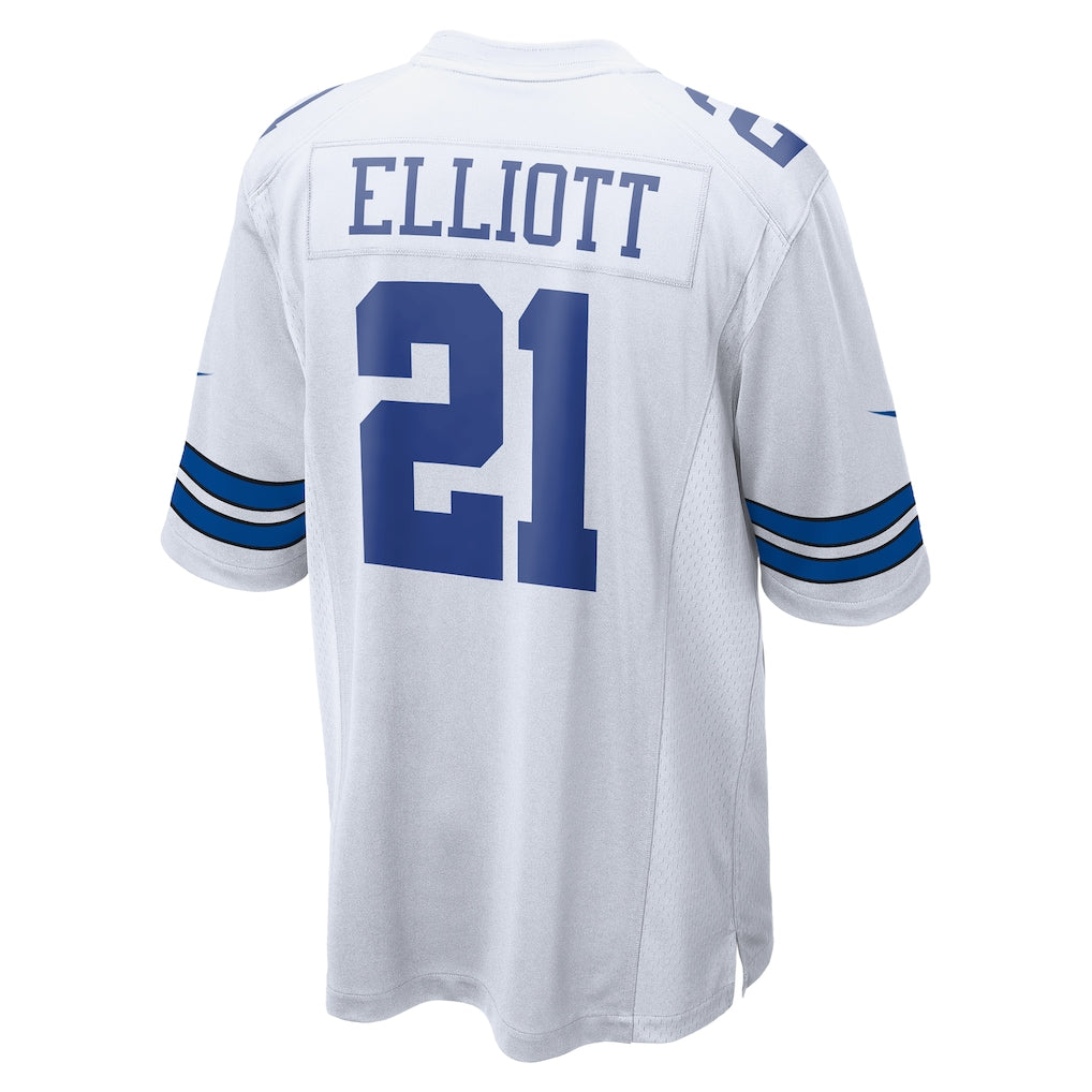 Punc D.Cowboys #21 Ezekiel Elliott White Alternate Game Jersey