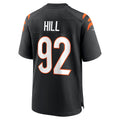 Punc C.Bengals #92 B.J. Hill Black Game Jersey