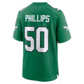 Punc P.Eagles #50 Jaelan Phillips Kelly Green Alternate 2 Game Jersey