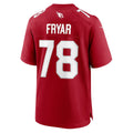 Punc A.Cardinals #78 Josh Fryar Cardinal Team Game Jersey