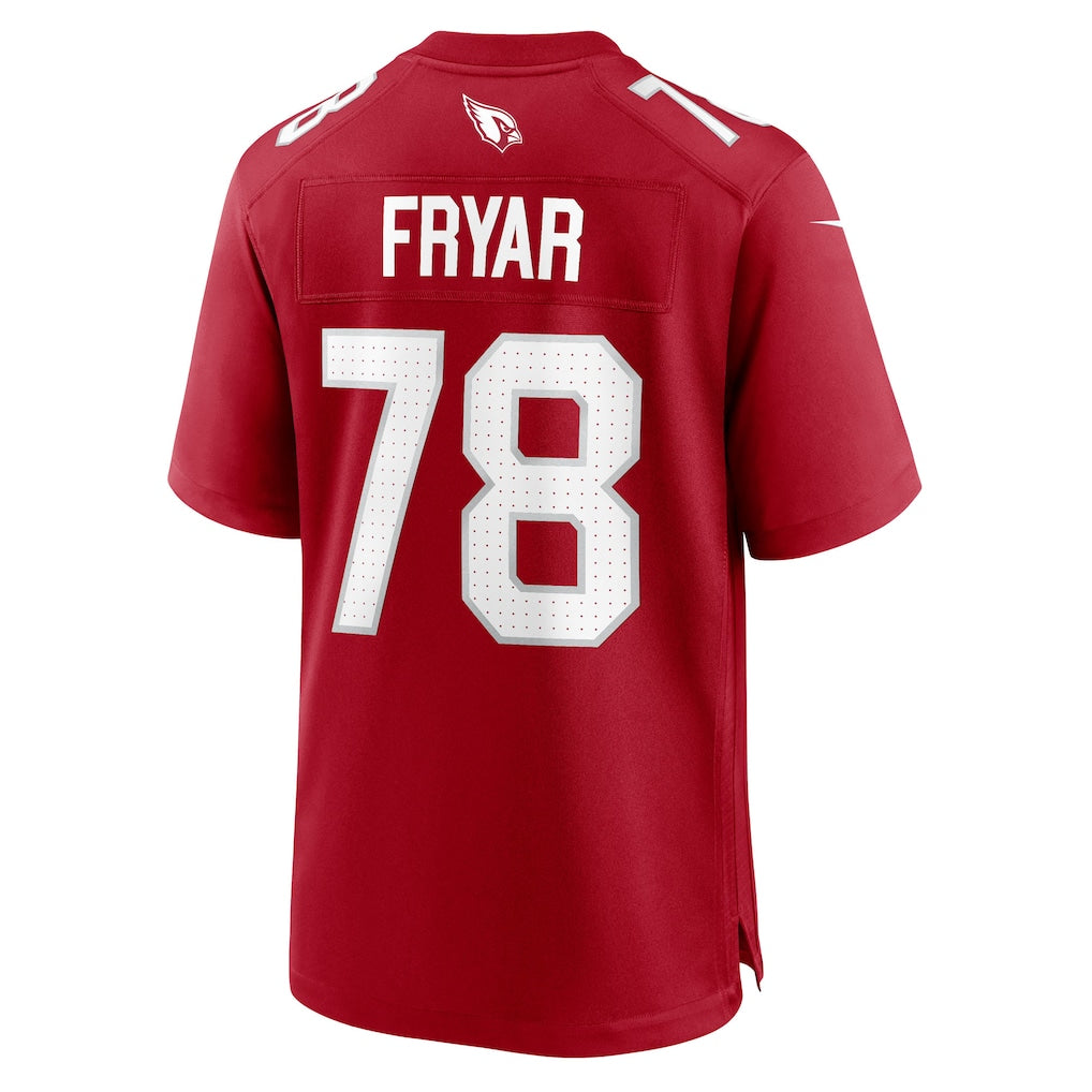 Punc A.Cardinals #78 Josh Fryar Cardinal Team Game Jersey