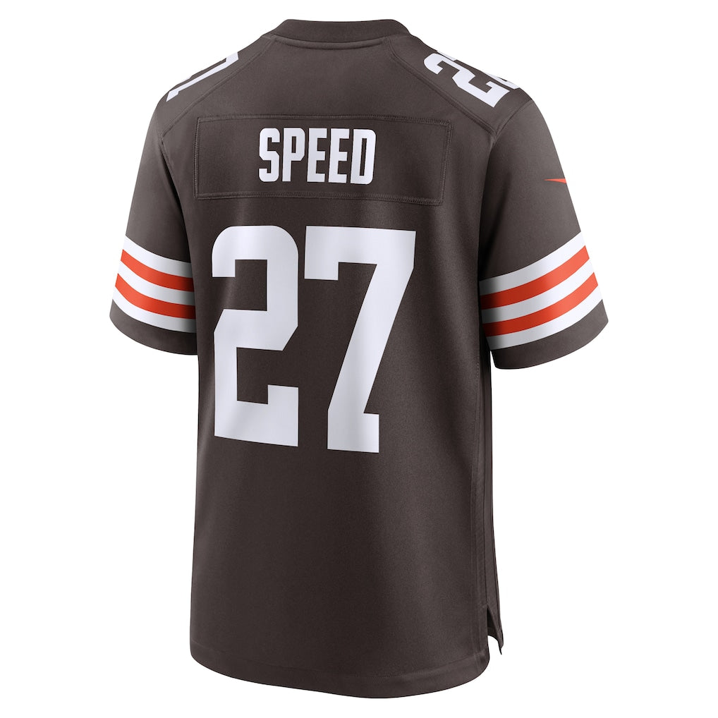 Punc C.Browns #27 Ameer Speed Brown Team Game Jersey