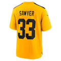 Punc P.Steelers #33 Jack Sawyer Gold Alternate Game Jersey
