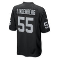 Punc LV.Raiders #55 Cody Lindenberg Black Team Game Jersey