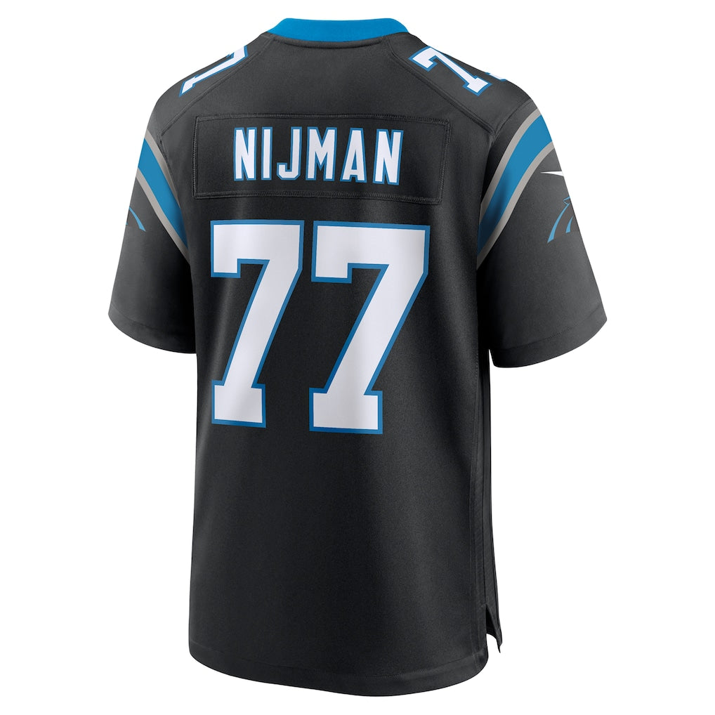 Punc C.Panthers #77 Yosh Nijman Black Game Jersey