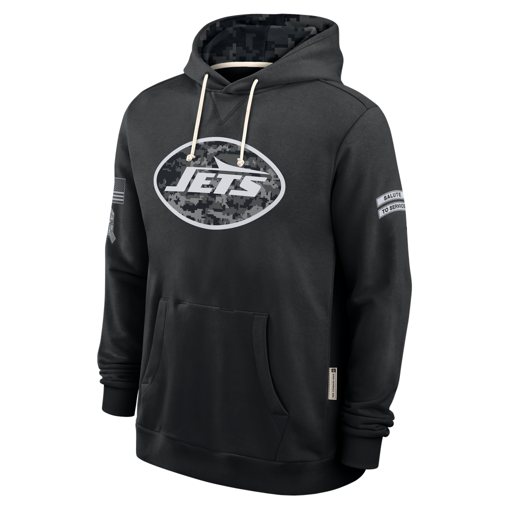 Punc NY.Jets Black 2026 Salute to Service Sideline Dri-FIT Pullover Hoodie Jerseys