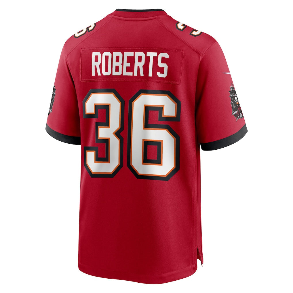 Punc TB.Buccaneers #36 JJ Roberts Red Team Game Jersey