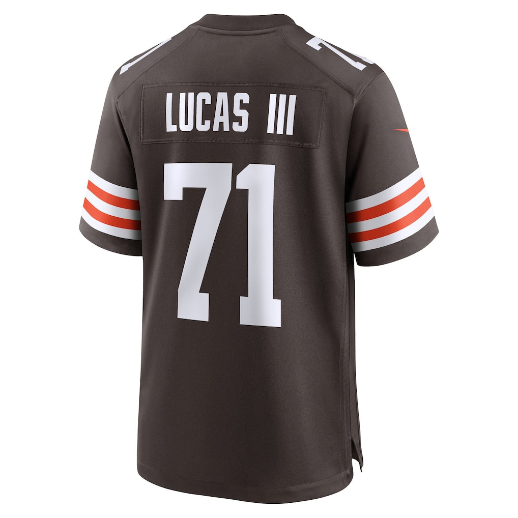 Punc C.Browns #71 Cornelius Lucas Brown Team Game Jersey