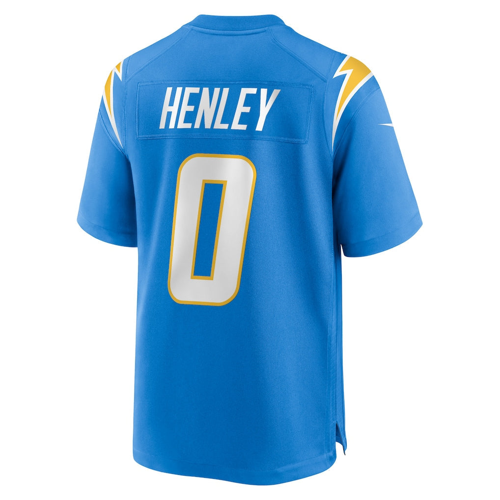 Punc LA.Chargers #0 Daiyan Henley Powder Blue Team Game Jersey