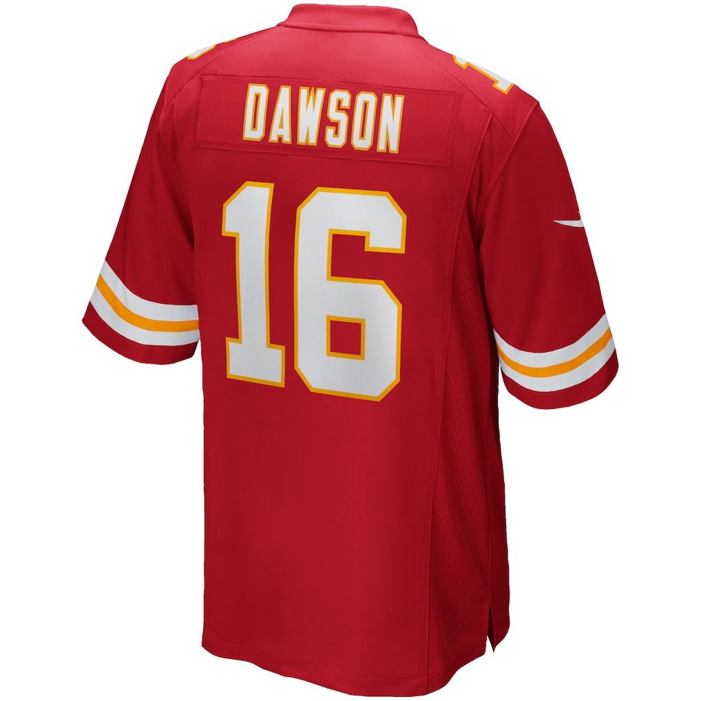 Punc KC.Chiefs #16 Len Dawson Red Game Retired Player Jersey