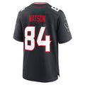 Punc H.Texans #84 Justin Watson Navy Team Game Jersey