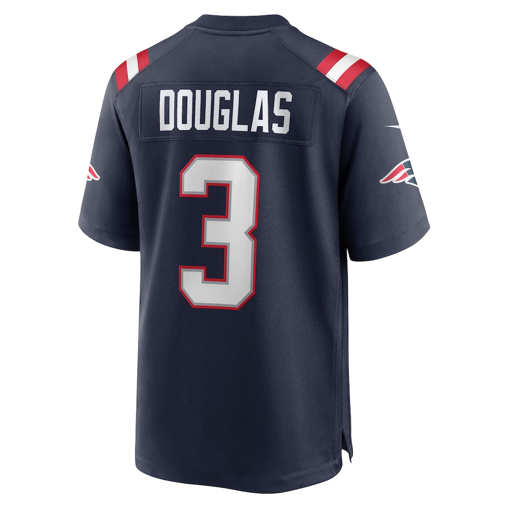 Punc NE.Patriots #3 Demario Douglas Navy Game Jersey