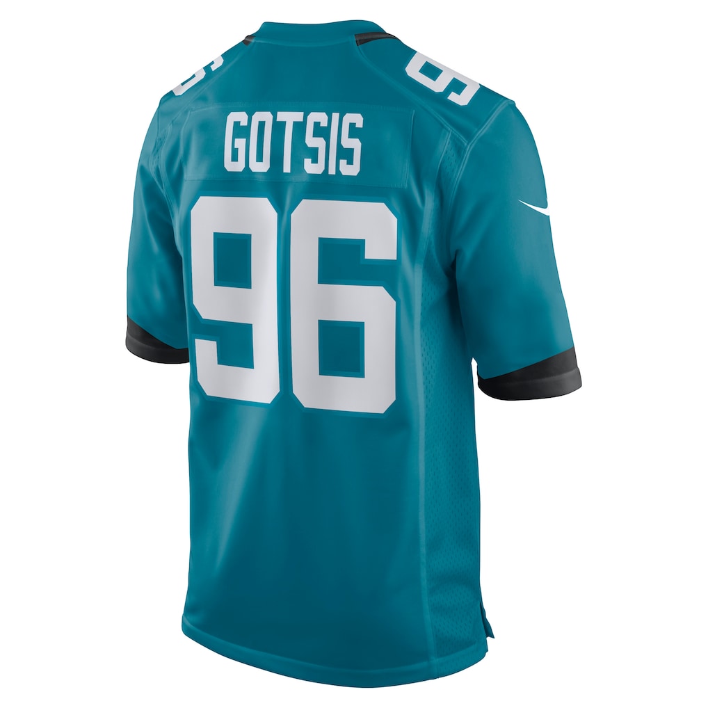 Punc J.Jaguars #96 Adam Gotsis Teal Game Jersey