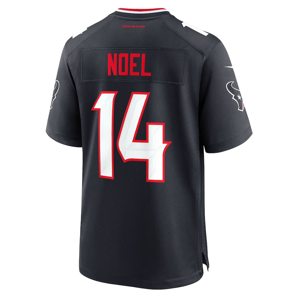 Punc H.Texans #14 Jaylin Noel Navy Team Game Jersey