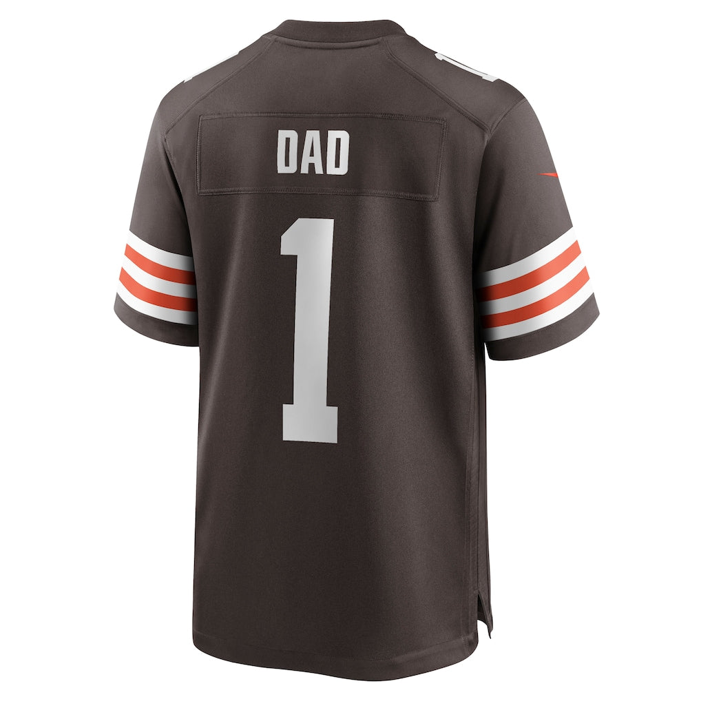 Punc C.Browns #1 Dad Brown Game Jersey